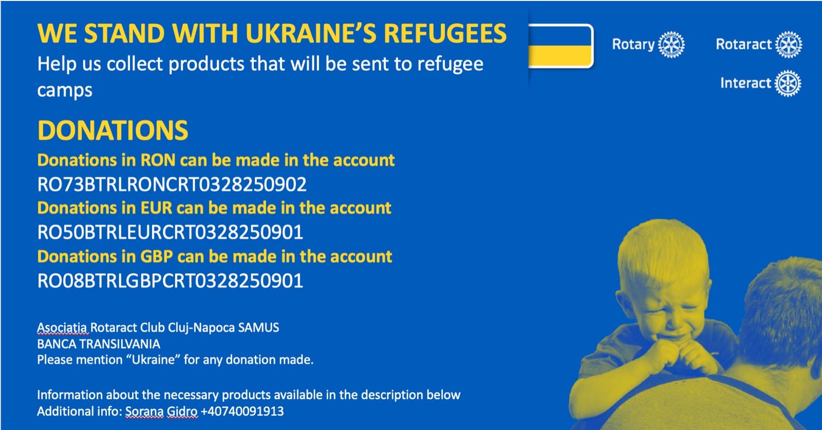 Rotary seeking financial donations to support Ukrainian refugees