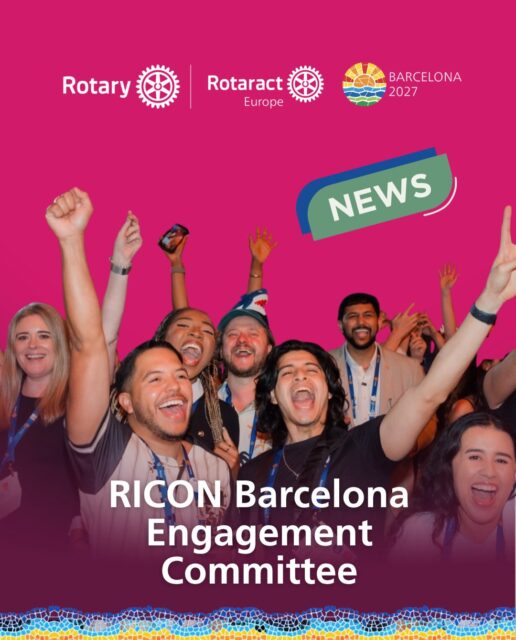 We are looking for passionate Rotaractors to join the #RICONBarcelona2027 Engagement Committee!🇪🇸  This is your chance to help shape the Rotaract experience surrounding one of the biggest Rotary events in the world and contribute to bringing the spirit of Rotaract to the international stage.  We’re looking for Rotaractors who are:
🔹 18 years or older
🔹 Members of an ERIC District
🔹 Past President of Rotaract Club belonging to one of the Rotaract Europe member Districts
🔹 Fluent in English
🔹 Motivated to support and promote engagement around the Rotary International Convention in Barcelona  If you’re ready to collaborate, create impact, and be part of an unforgettable journey towards Barcelona 2027, we want to hear from you! 👇  📩 To apply: check our link in bio!
📆 DEADLINE: End of July 2026  #rotaract #rotaryconvention2027 #barcelona